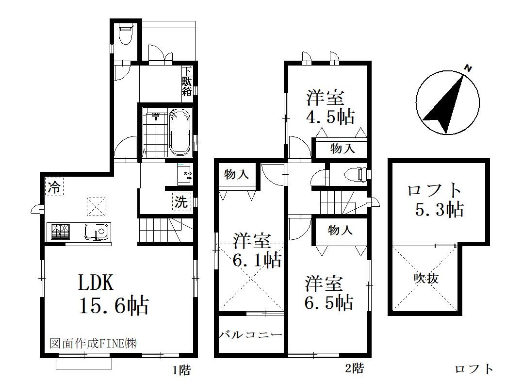 川口市鳩ケ谷本町４丁目　B号棟