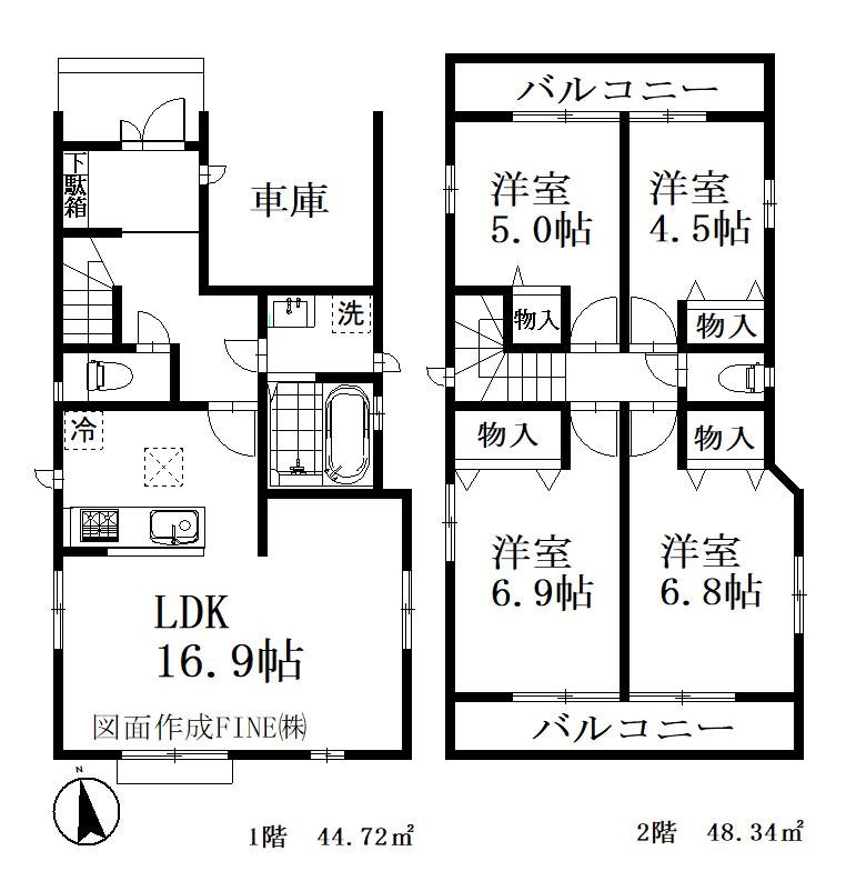 川口市前川３丁目　新築一戸建て　D号棟