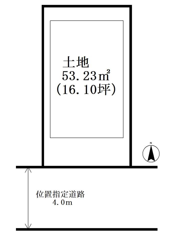 川口市芝２丁目　建築条件なし売地　区画図