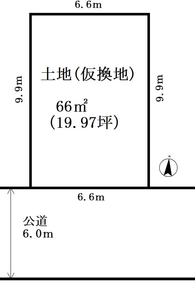 川口市里　建築条件なし売地　区画図